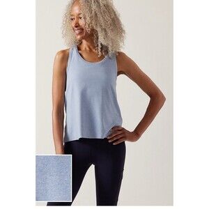 Athleta Uptempo Tank Top Womens Medium Blue Athletic Performance Gym Workout